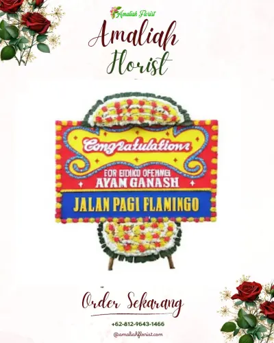 Bunga Papan Congratulation di Karang Berombak